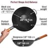 YOSUKATA 13.5-Inch Pre-Seasoned Carbon Steel Wok for Traditional Stir-Frying