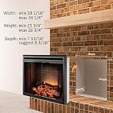 PuraFlame Klaus Traditional Electric Fireplace Insert with Sound Effects