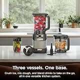 Ninja AMZ493BRN Compact Kitchen System Food Processor and Blender, 1200W