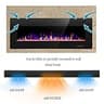 R.W.FLAME 50-Inch Ultra-Thin Wall Mounted and Recessed Electric Fireplace