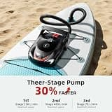 Premium Three-Stage 12000mAh Rechargeable Paddle Board Air Pump, 22 PSI Max