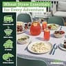 Grow Forward 16-Piece Premium Unbreakable Wheat Straw Dinnerware Set, Sahara