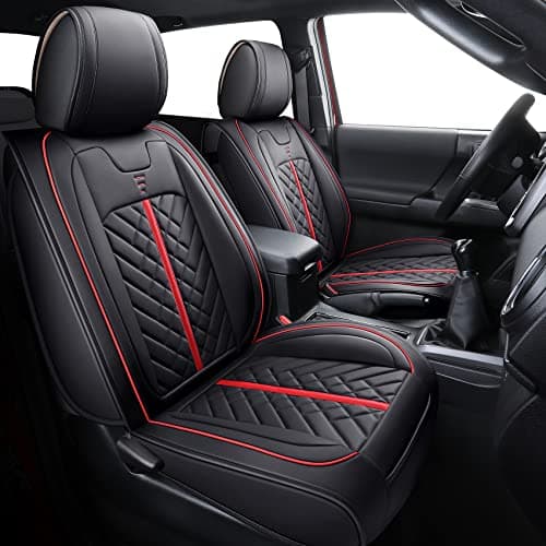 Tomatoman Airbag Compatible Faux Leather Custom Fit Seat Cushions for Tacoma