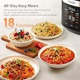 Cosori 10-Cup Fuzzy Logic Rice Maker with Ceramic Inner Pot, 18 Modes