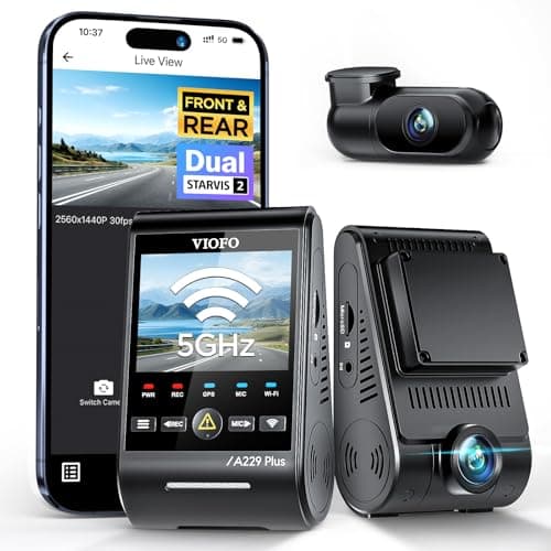 VIOFO A229 Plus Dual 2K Dash Cam with Active HDR and Quad-Mode Satellite GPS
