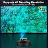HAPPRUN 2500 Lumens 4K Outdoor Projector