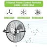 hykolity 18-Inch Industrial Wall Fan 2-Pack, 4300 CFM Fully Enclosed Motor