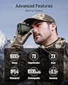REDTIGER 1600-Yard Laser Hunting Rangefinder with 7x Magnification, USB-C