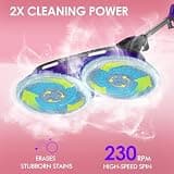 BOJUK Self-Propelled Scrub and Steam Mop with Dual Spinning Scrub Pads
