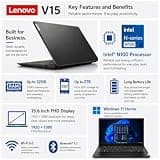 Lenovo Premium 15-inch Business Laptop - Intel Core i7-13620H, 16GB RAM, 512GB SSD