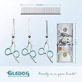 GLADOG 5-in-1 Professional Dog Grooming Scissors Set with Safety Round Tips
