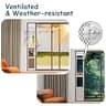 YGNNJY X-Large Sliding Glass Dog Door Insert with Integrated Mesh Screen