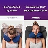 Cabeau Evolution S3 Premium Memory Foam Travel Neck Pillow with Seat Straps