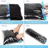 ALMING 12-Pack Transparent Travel Compression Roll-Up Bags for Space Saving
