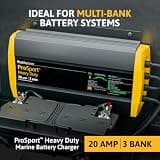 ProMariner 44021 ProSport HD 20A 3-Bank Waterproof Marine Battery Charger