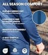 Merino.tech 100% Superfine Merino Wool Thermal Base Layer Set with Socks