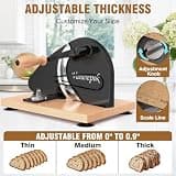Upgrade Manual Sourdough Hand Crank Bread Slicer with Steel Wire Guide
