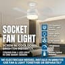 Bell+Howell Socket Breeze 15.4-Inch Dimmable Ceiling Fan Light Adapter
