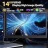 APILDELLA 14-inch 1080P FHD Dual Laptop Screen Extender Monitor with Built-In Speakers