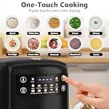 Portable 12-Cup Digital Mini Rice Cooker with Steaming Basket & Delay Timer