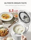 Toshiba OriginTaste Fuzzy Logic 15-in-1 Rice Cooker, 5.5-Cup Uncooked