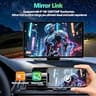 RQO 9-Inch Portable Wireless CarPlay Screen with Bluetooth 5.3 and Adjustable Camera