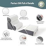 Yojoker 6-Piece Orthopedic Bed Wedge Pillow Set with Breathable Covers