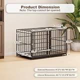 Snuowu 48-Inch Heavy Duty Folding Metal Dog Crate with Smart Locking Wheels