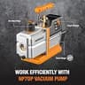 NAVAC NP7DP Pro Series 7 CFM Dual-Stage HVAC Vacuum Pump with Cylinder