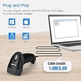 Eyoyo EYH2 Handheld USB Wired 2D Barcode Scanner with Mobile Screen Reading Support