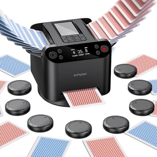 KPAW Automatic Card Shuffler and Dealer Machine with 8 Drawing Remotes