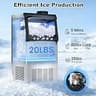 FoMup Undercounter Sonic Nugget Ice Machine with 80 lbs Daily Capacity