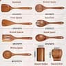 Mooues 9-Piece Natural Teak Wooden Utensil Set with Holder & Spoon Rest