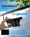 pemacom 1080P Dual Wireless Backup Camera System with 7" Monitor & Magnetic Mount