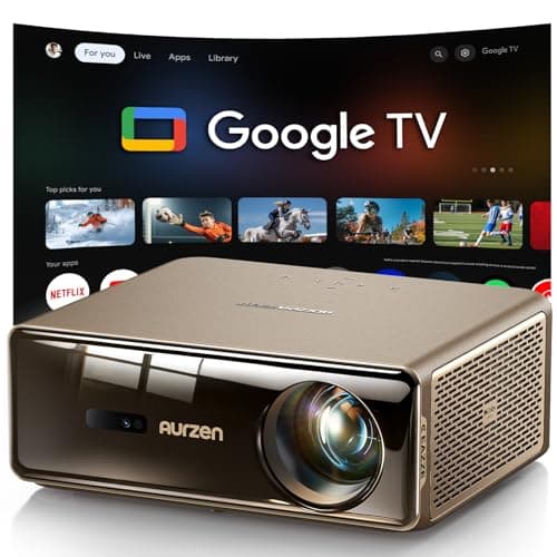 Aurzen EAZZE D1 MAX Google TV Smart Projector with 1000 ANSI Lumens and Auto Focus