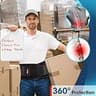 FEATOL Back Brace Support Belt with Lumbar Pad and Rigid Support Strips