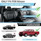 JAOGAUS Custom Nappa Faux Leather Front Bucket Seat Covers with Storage