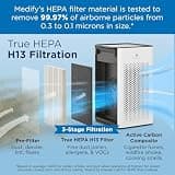 Medify MA-25 Compact True HEPA H13 Air Purifier with Dual 3-in-1 Filtration System