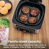 Ninja Foodi AG301 5-in-1 Indoor Grill & 4-Quart Air Fryer with Smoke Control
