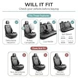 FH Group Universal Washable Cloth Full Seat Covers for SUVs and Sedans