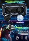 CoCerKet Premium Mobile VR Headset with Built-in 42mm Stereo Headphones
