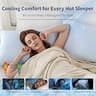 DOWNCOOL Queen Size Adjustable Memory Foam Cooling Pillow Set with Q-Max 0.4