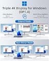 LIONWEI 13-in-1 Triple Display Hub with Dual 4K HDMI, DP, and 100W Power Delivery
