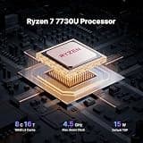 BOSGAME P4 Ultra Linux Mini PC, AMD Ryzen 7 7730U, 16GB RAM, 1TB NVMe SSD