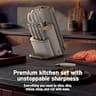Ninja NeverDull 10-Piece Premium German Steel Knife Block Set with Stone Finish
