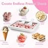 Premium Rolled Ice Cream Maker Kit with Recipe Book, Stainless Tray, and Spatulas