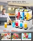 VEVOR 45L Triple-Tank Commercial Slushy Machine with Digital Temp Controls