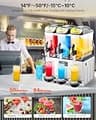 VEVOR 45L Triple-Tank Commercial Slushy Machine with Digital Temp Controls