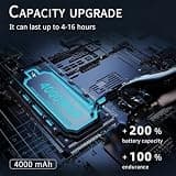 FrSara Portable Neck Fan, 4000mAh Battery, 360-Degree Cooling, Non-Slip