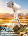 PureSwirlz Vacuum Garment Steamer with 3500Pa Suction Grip and 270ml Tank